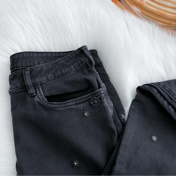 Scotch and Soda Petit Ami Slim Boyfriend Jeans Star Jewel Bling Gray Black 25 - Picture 3 of 14